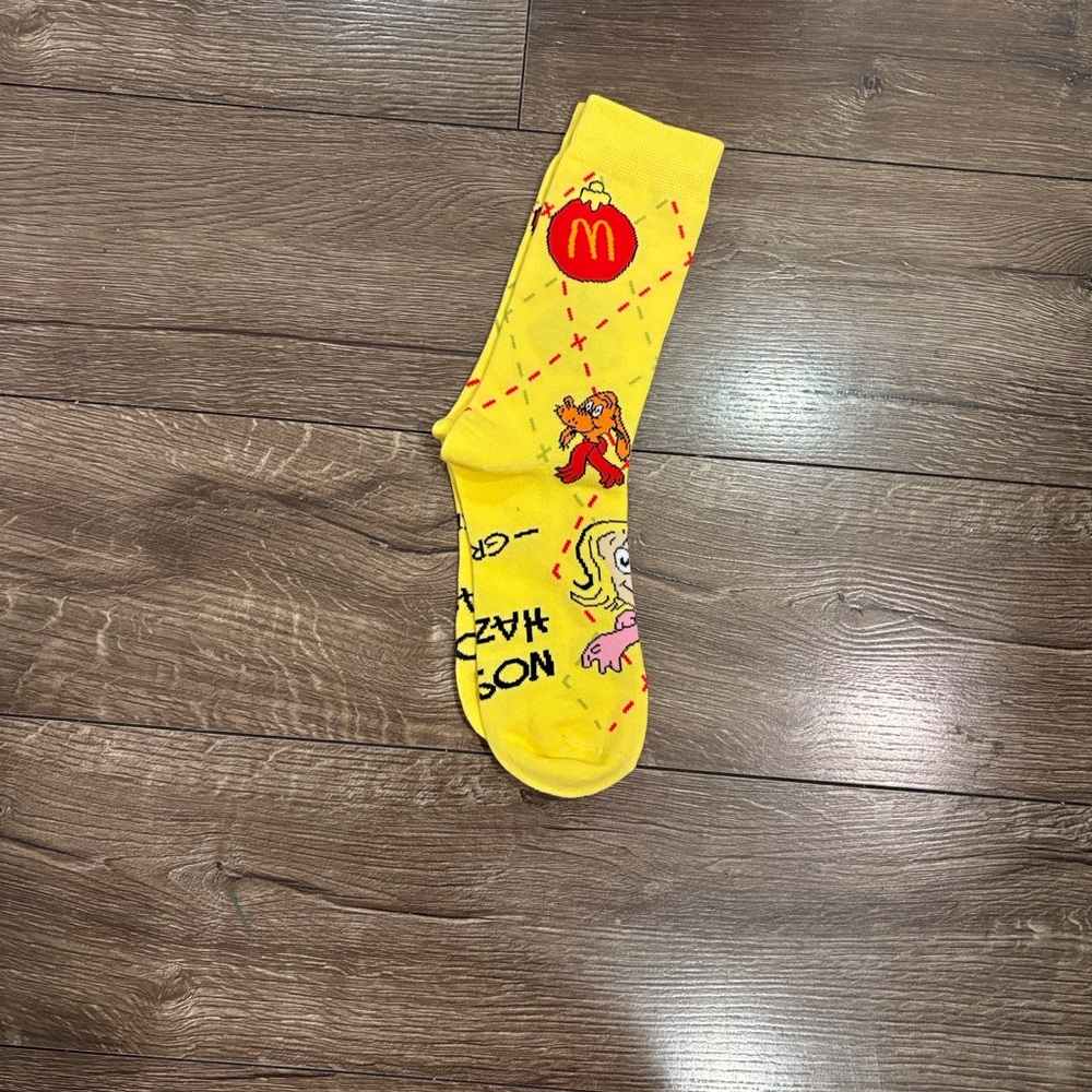Yellow McDonald's Themed Socks